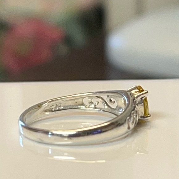 925 Sterling Silver stamp. Citrine. Marcasite - Picture 3 of 5